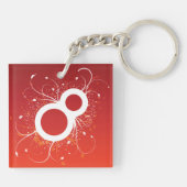 Decoratief acht nummer Sleutelhanger (Achterkant)