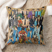 Decoratief afbeelding van mensen. kussen (Deken)