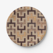 Decoratief Afrikaans mudclothatroon Papieren Bordje (Voorkant)