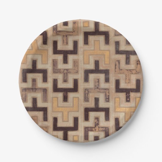 Decoratief Afrikaans mudclothatroon Papieren Bordje (Voorkant)