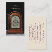 Decoratief antiek die de klok verkiest visitekaartje (Voorkant / Achterkant)
