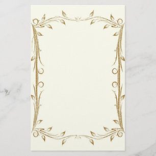 Decoratief Antiek gouden bruiloft Briefpapier