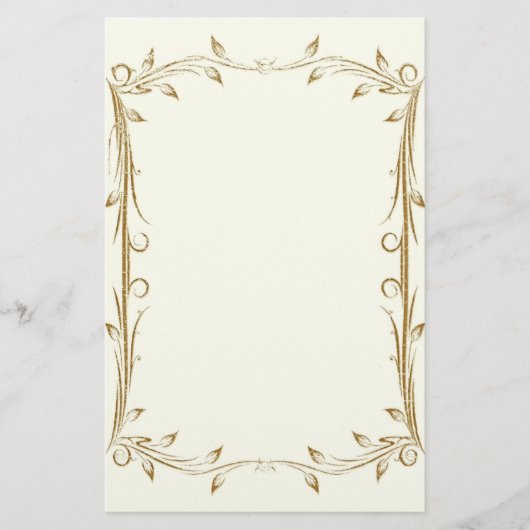Decoratief Antiek gouden bruiloft Briefpapier (Voorkant)