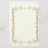 Decoratief Antiek gouden bruiloft Briefpapier (Voorkant / Achterkant)