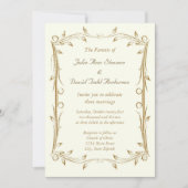 Decoratief Antiek gouden bruiloft Kaart (Voorkant)