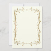 Decoratief Antiek gouden bruiloft Kaart (Achterkant)