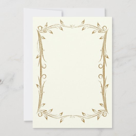 Decoratief Antiek gouden bruiloft Kaart (Achterkant)