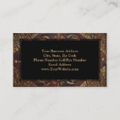 Decoratief  Antiek Lederen Gouden Boek Visitekaartje (Achterkant)