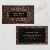 Decoratief  Antiek Lederen Gouden Boek Visitekaartje (Voorkant / Achterkant)