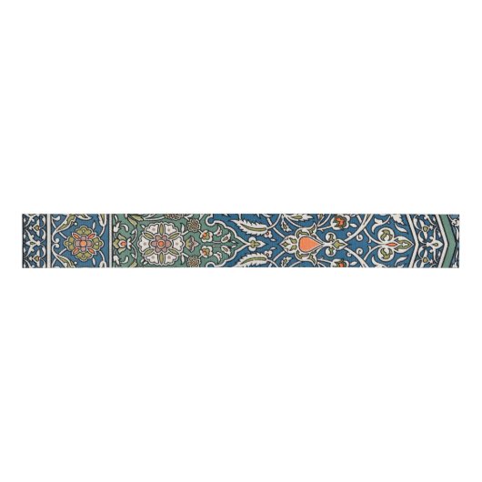  decoratief arabesk bloemenpatroon grosgrain lint (Voorkant)