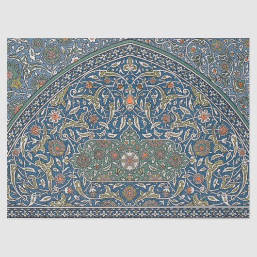  decoratief arabesk bloemenpatroon tissuepapier (Voorkant)