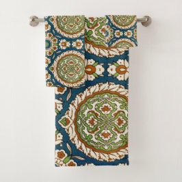 Decoratief Arabisch Bloemenpatroon Bad Handdoek