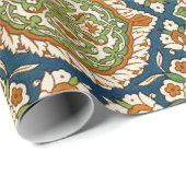 Decoratief  Arabisch Bloemenpatroon Cadeaupapier (Rol Hoek)