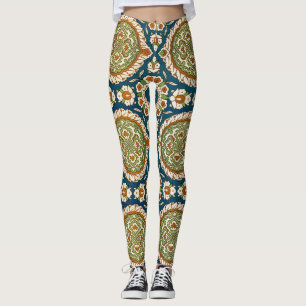 Decoratief  Arabisch Bloemenpatroon Leggings