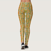  decoratief Arabisch bloemenpatroon Leggings (Achterkant)
