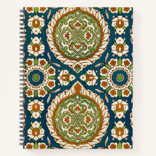 Decoratief  Arabisch Bloemenpatroon Notitieboek