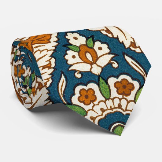 Decoratief  Arabisch Bloemenpatroon Stropdas (Opgerold)