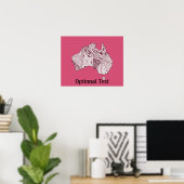 Decoratief Australië Map Art Poster (Thuiskantoor)
