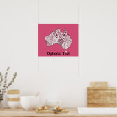 Decoratief Australië Map Art Poster (Keuken)