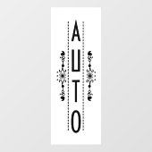Decoratief automatisch deur bord, raamsticker (Vel)