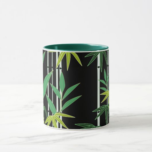 Decoratief bamboe patroon mok (Midden)