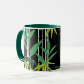 Decoratief bamboe patroon mok (Voorkant links)