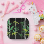 Decoratief bamboe patroon papieren bordje (Feest)