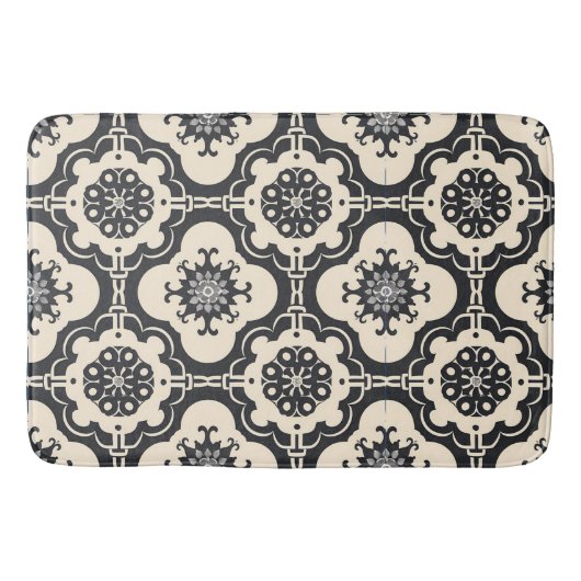 Decoratief Barok Arabesk patroon Badmat (Voorkant)