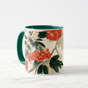 Decoratief Berry Floral Patroon Mok