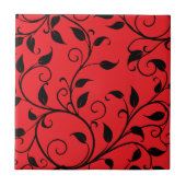 Decoratief blad tegeltje (Voorkant)