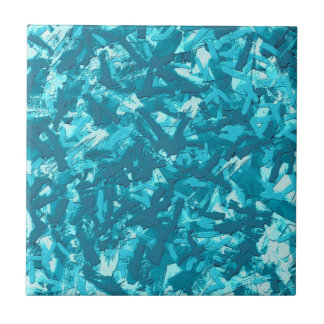 Decoratief Blauw Abstracte Kunst Tegeltje