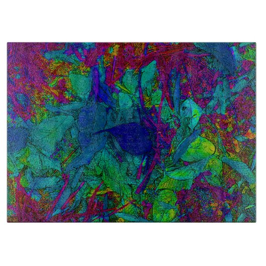  Decoratief Blauw en Paarse Snijplank (Voorkant)