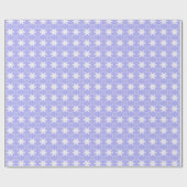 Decoratief blauw kerstwit Snowflake Decor Cadeaupapier (Vlak)