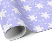 Decoratief blauw kerstwit Snowflake Decor Cadeaupapier (Rol Hoek)