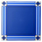 Decoratief blauw Lijst Tegeltje (Voorkant)