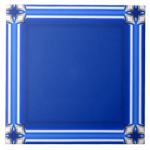 Decoratief blauw Lijst Tegeltje