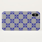 Decoratief blauw ontwerp  Case-Mate iPhone case (Achterkant (horizontaal))