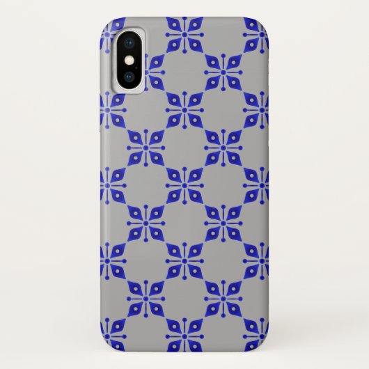 Decoratief blauw ontwerp  Case-Mate iPhone case (Achterkant)