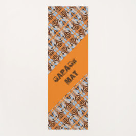 Decoratief Blauw Ontwerppatroon Yogamat