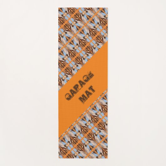 Decoratief Blauw Ontwerppatroon Yogamat (Voorkant)