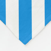 Decoratief blauw, witte strepes, legant, modaal gr fleece deken (Hoek)