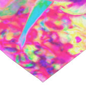 Decoratief Blauwgroen groen en warmroze Dahlia ven Tafelkleed (Gekanteld)