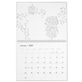 Decoratief, Bleek grijs Kalender (Jan 2027)