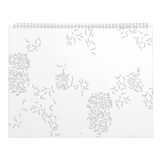 Decoratief, Bleek grijs Kalender (Hoes)