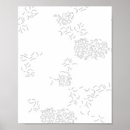 Decoratief, Bleek grijs Poster