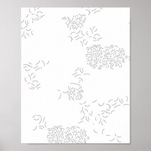 Decoratief, Bleek grijs Poster (Voorkant)