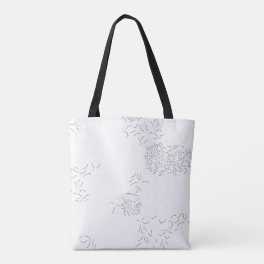 Decoratief, Bleek grijs Tote Bag (Achterkant)