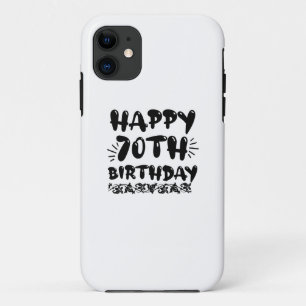 Decoratief blij 70ste verjaardag, zeventigste Case-Mate iPhone case