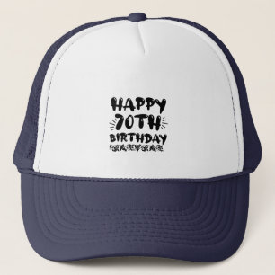 Decoratief blij 70ste verjaardag, zeventigste trucker pet