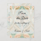 decoratief blisspatroon aankondigingskaart (Voorkant / Achterkant)